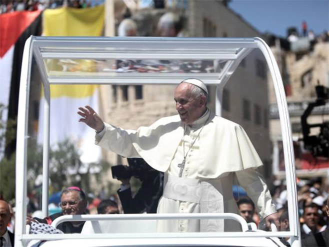Папа Фрањо у Витлејему - Фото: AP