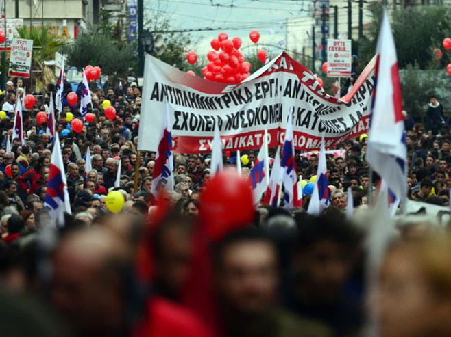 Штрајк у Грчкој - Фото: ТАНЈУГ