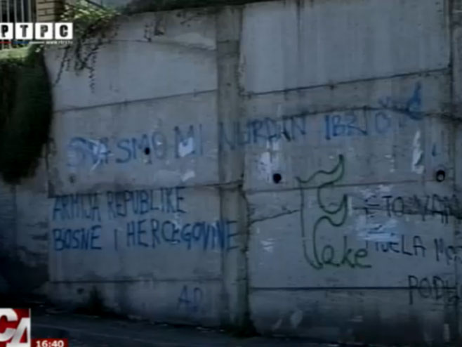 Сарајево: Увредљиви графити - Фото: РТРС
