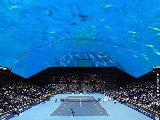 Дубаи: Подводни тенис? - Фото: РТС