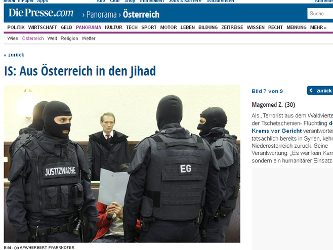 Пресе: Беч центар европских исламиста - Фото: Screenshot