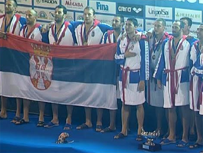Vaterpolo reprezentacija Srbije (foto: TV RAI screenshoot) 