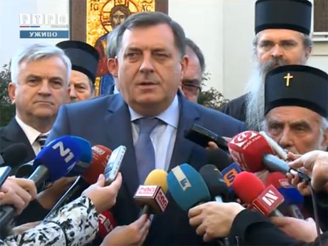 Predsjednik Republike Srpske Milorad Dodik - pres konferencija (Foto: RTRS)