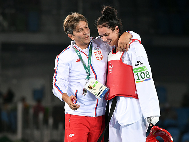 RIO 2016: Tijana Bogdanović i trener Dragan Јović (Foto: Olimpijski komitet Srbije)