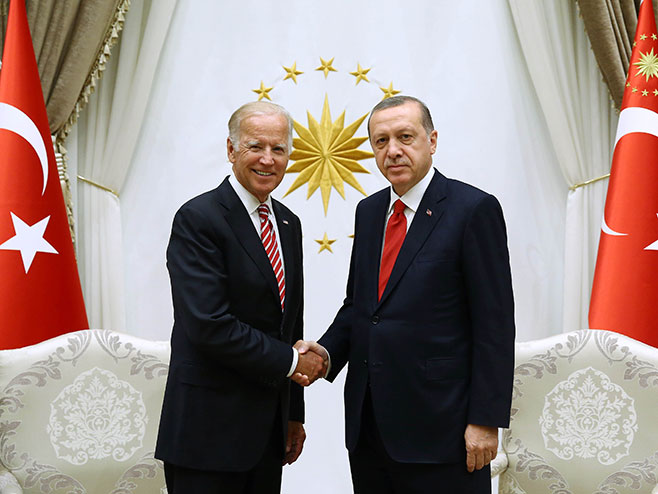 Џозеф Бајден и Реџеп Тајип Ердоган (фото:epa/Turkish presidential press office) - 
