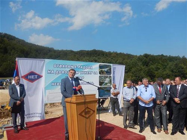 Milorad Dodik - početak radova na HE Dabar (foto: Srna)