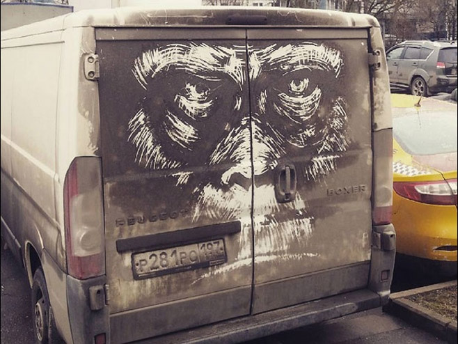 Умјетност на прљавом аутомобилу (фото:  instagram.com/proboynick) - 