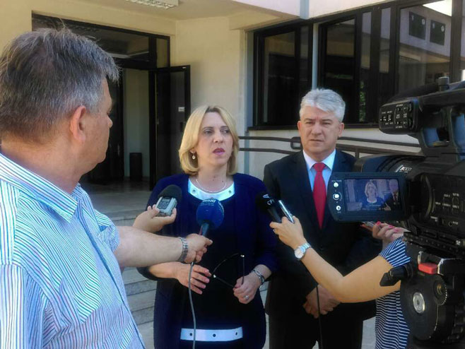 Premijerka Cvijanović u Modriči (Foto: RTRS)
