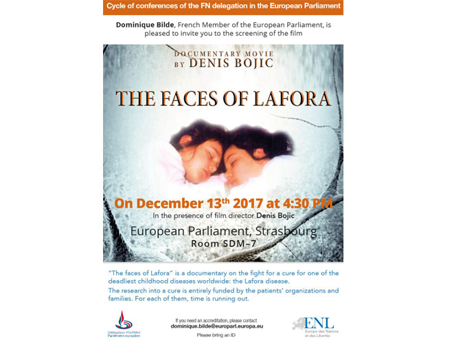 Филм "Лица Лафоре" пред посланицима Европског парламента у Стразбуру 13. децембра