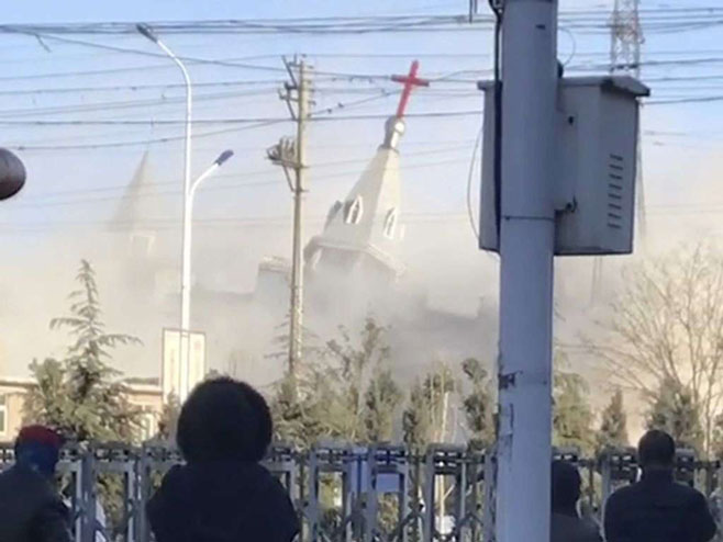 Srušena evangelistička megacrkva u Kini (Foto:AP)