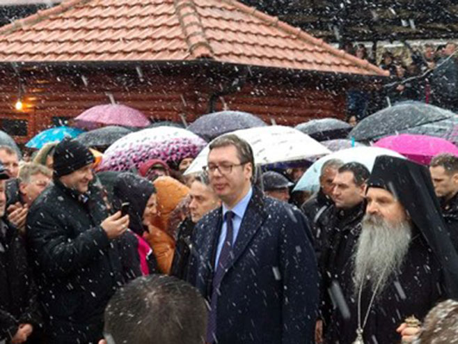 Vučić stigao u manastir Banjska (Foto:RTS)