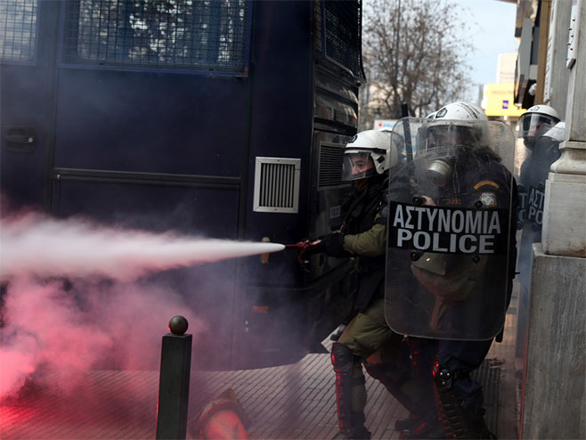 Atina- Protest zbog imena Makedonija (Foto: Tanjug/AP)