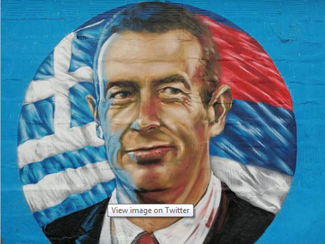 Grk koji je odbio da bombarduje Srbiju dobio mural (Foto: Tviter)