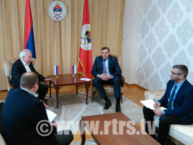 Sastanak Dodik - Ivancov (Foto: RTRS)
