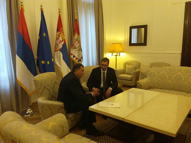 Dodik-Vučić (Foto: RTRS)