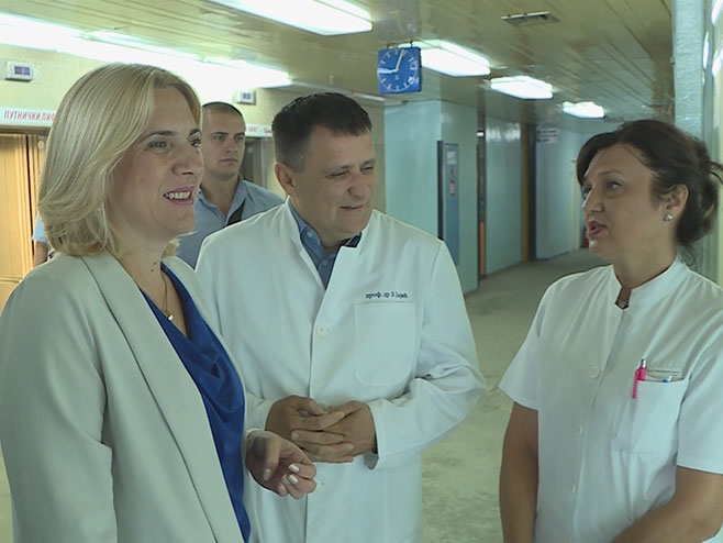 Cvijanovićeva posjetila Klinički centar (Foto: RTRS)