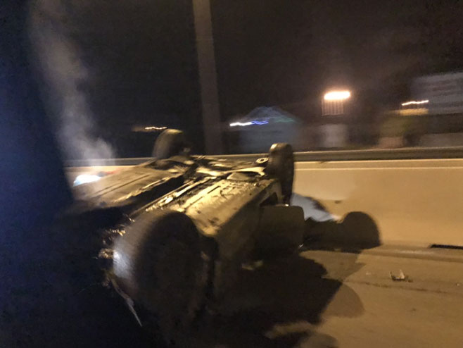 Саобраћајна незгода на путу Клашнице - Бањалука - Фото: РТРС