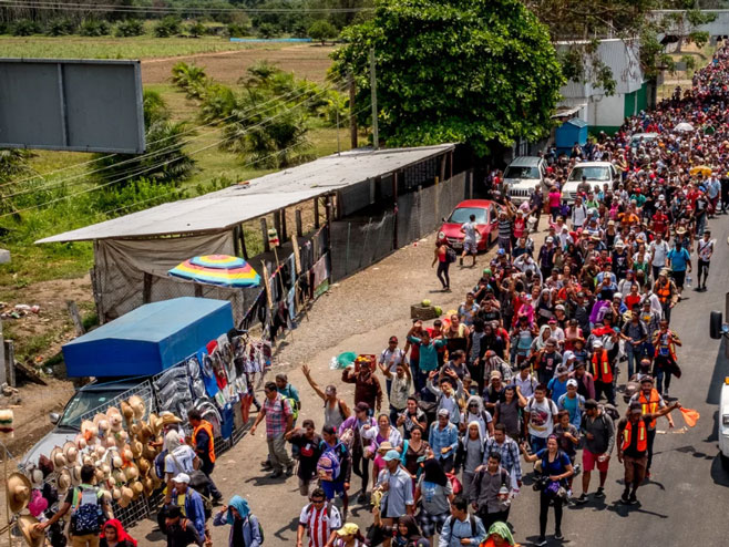 Караван избјеглица из Хондураса у Мексику  (Foto: Luc Forsyth for BuzzFeed News) - 