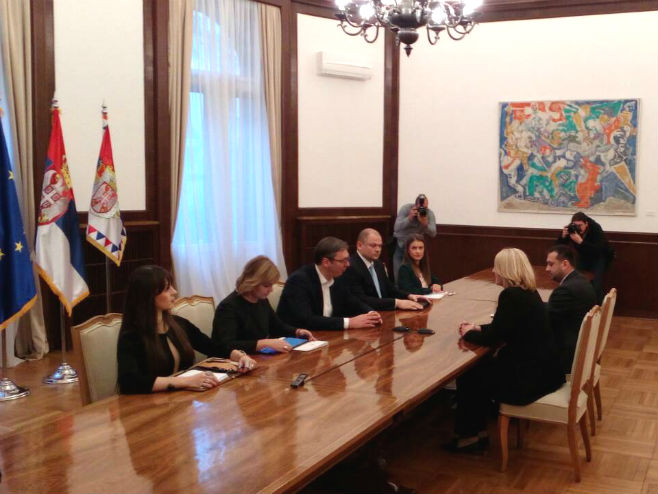 Sastanak Aleksandra Vučića i Željke Cvijanović (Foto: RTRS)