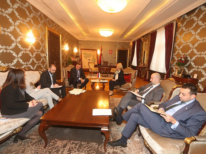 Sastanak Dodik - Cvijanovć (Foto: RTRS)