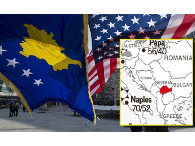 Мапа лажне државе Косово - Фото: AP