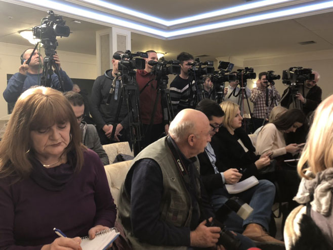 Konferencija Milorada Dodika, novinari (Foto: RTRS)