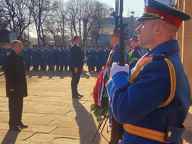 Vučić dočekao Putina na crvenom tepihu (Foto:© Sputnik / Aleksandar Milačić) 