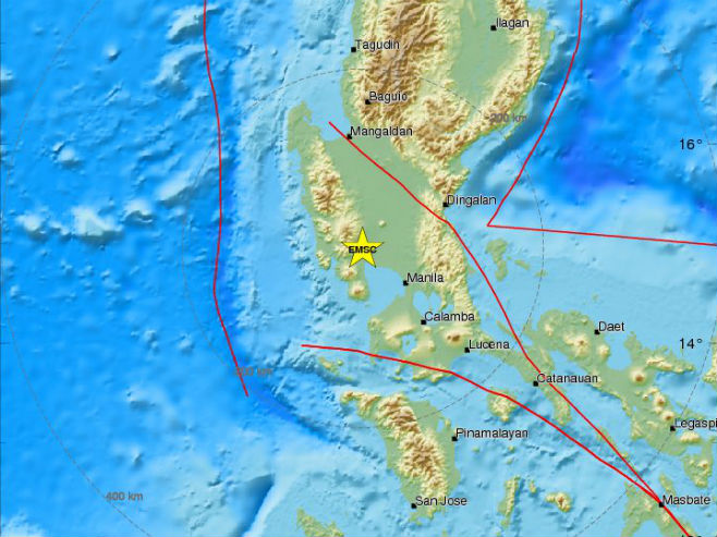 Снажан земљотрес близу Маниле (Фото: EMSC) - 