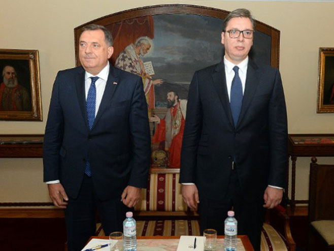 Dodik i Vučić na Saboru SPC (Foto: Tanjug)