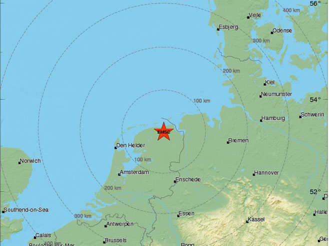 Земљотрес у Холандији (Фото: www.emsc-csem.org) - 