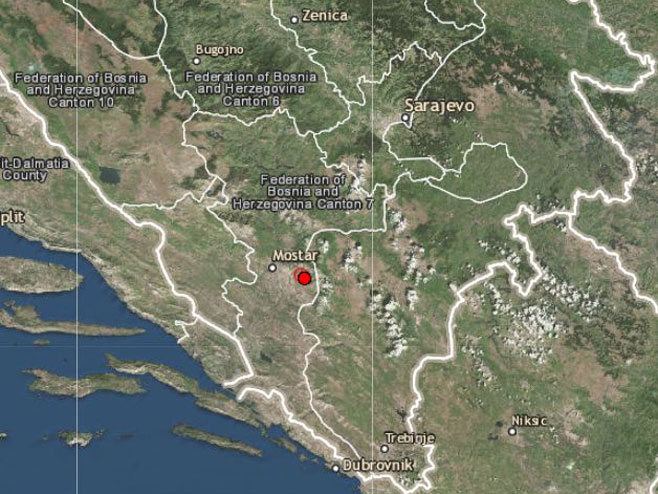 Земљотрес погодио Мостар (Фото: www.emsc-csem.org) - 