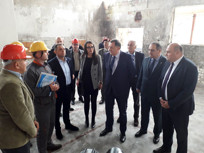 Dodik i Vulin obilaze gradilište (Foto: RTRS)