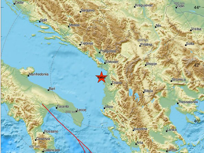 Земљотрес у Албаније (Фото: www.emsc-csem.org) - 
