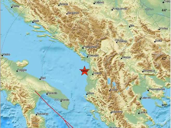 Земљотрес у Албанији (Фото: www.emsc-csem.org) - 