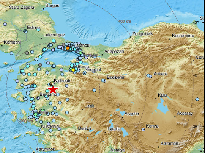 Три земљотреса у Турској (фото: emsc.eu) - 