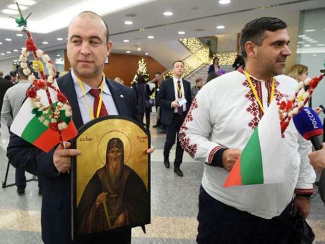 Бугарски новинар хтио поклонити икону Путину (Фото: Sputnik/Илья Питалев) 