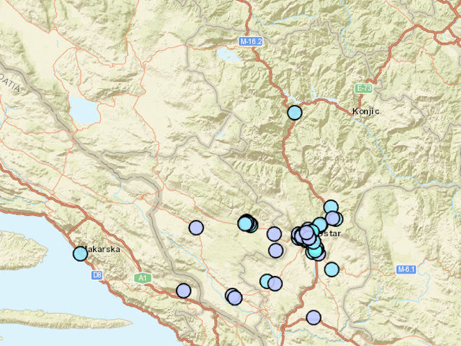 Земљотрес код Мостара (Фото: EMSC) - 