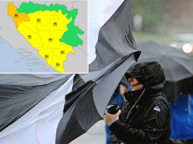 Жути и наранџасти метеоаларм на подручју БиХ (илустрација) Жути и наранџасти метеоаларм на подручју БиХ (илустрација) -