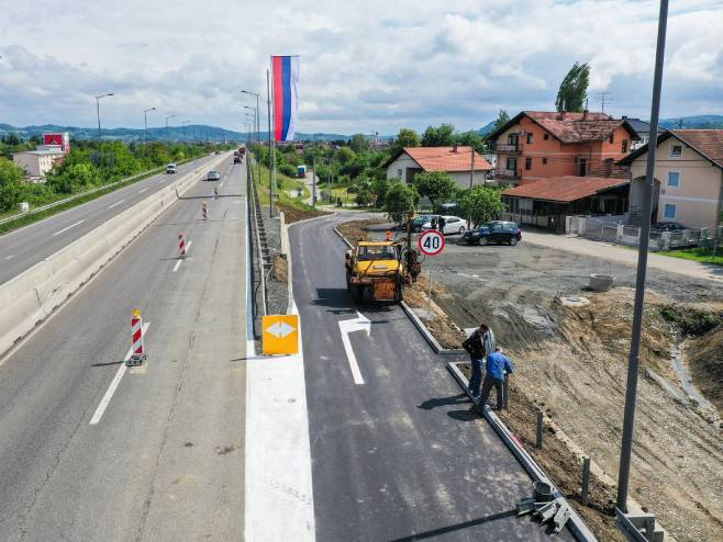 Изградња новог излаза са магистралног пута, Залужани - Фото: СРНА