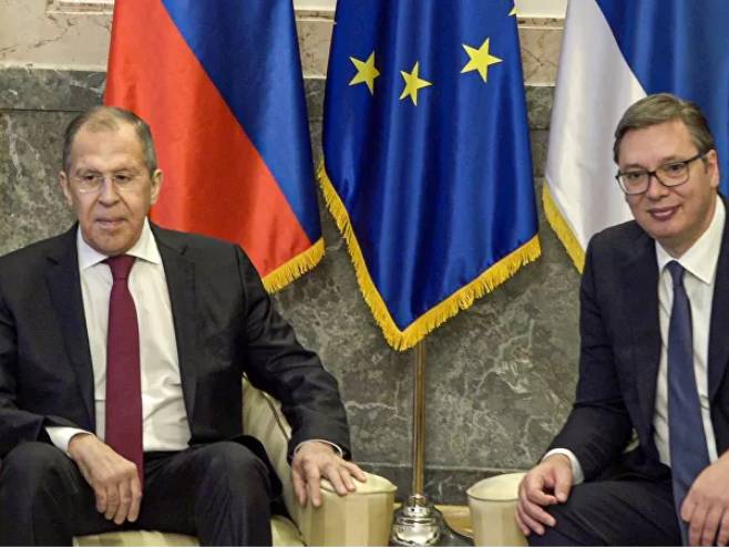 Вучић и Лавров у Београду (Фото: Sputnik / Радоје Пантовић) Вучић и Лавров у Београду (Фото: Sputnik / Радоје Пантовић) -
