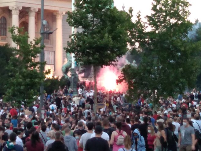 Protesti u Beogradu (Foto:  RTRS)