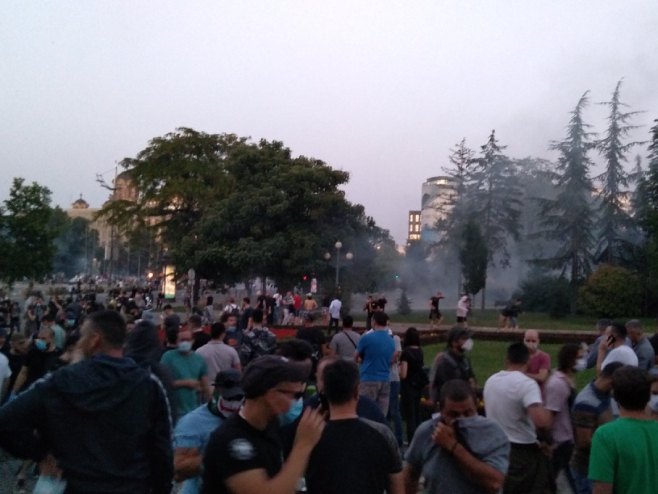Протести у Београду (Фото: РТРС)