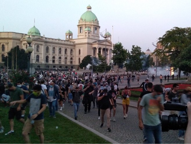 Protesti u Beogradu (Foto: RTRS)