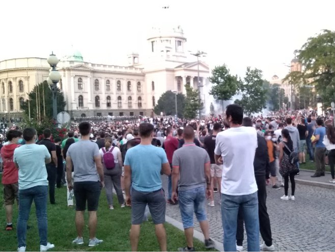 Protesti u Beogradu (Foto: RTRS)