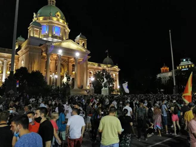 Протести у Београду, Фото: Sputnik / Александар Милачић - 