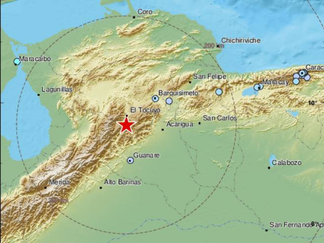 Земљотрес у Венецуели (фото: twitter.com / LastQuake) Земљотрес у Венецуели (фото: twitter.com / LastQuake) -