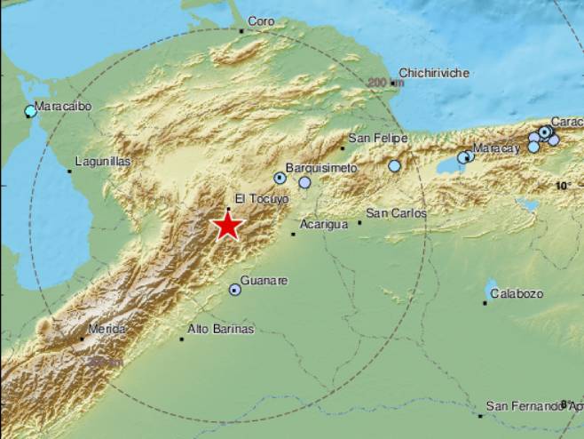 Земљотрес у Венецуели (фото: twitter.com / LastQuake) - 