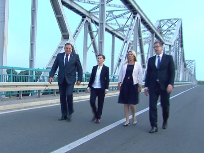Dodik, Brnabić, Cvijanović i Vučić (Foto: RTRS)