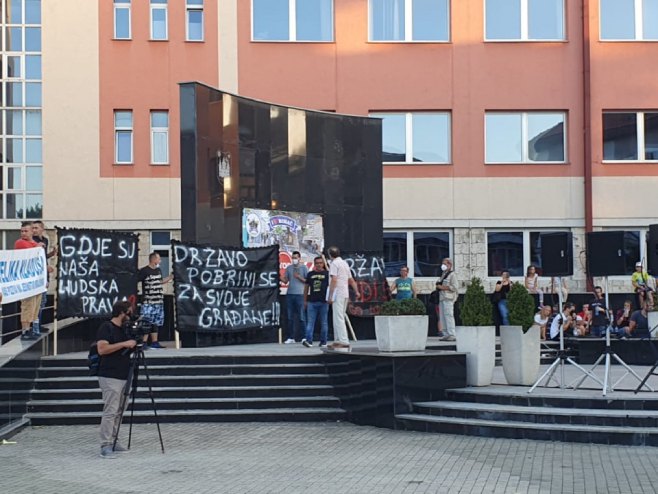 Protesti u Bihaću (foto:E. Trako) 