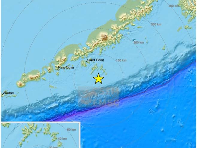 Земљотрес на Аљасци (фото: EMSC Twitter) - 